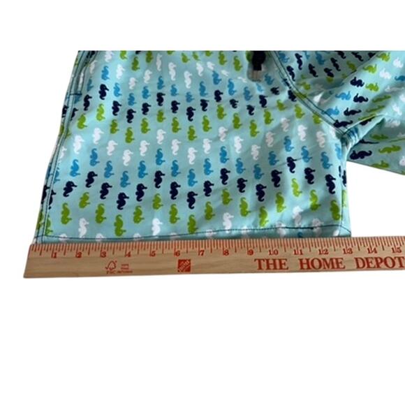 "CAPELLE" Mens Swim Trunks SZ XL Drawstring Sea Horses Beach Vacation 2 Layers - Picture 11 of 12